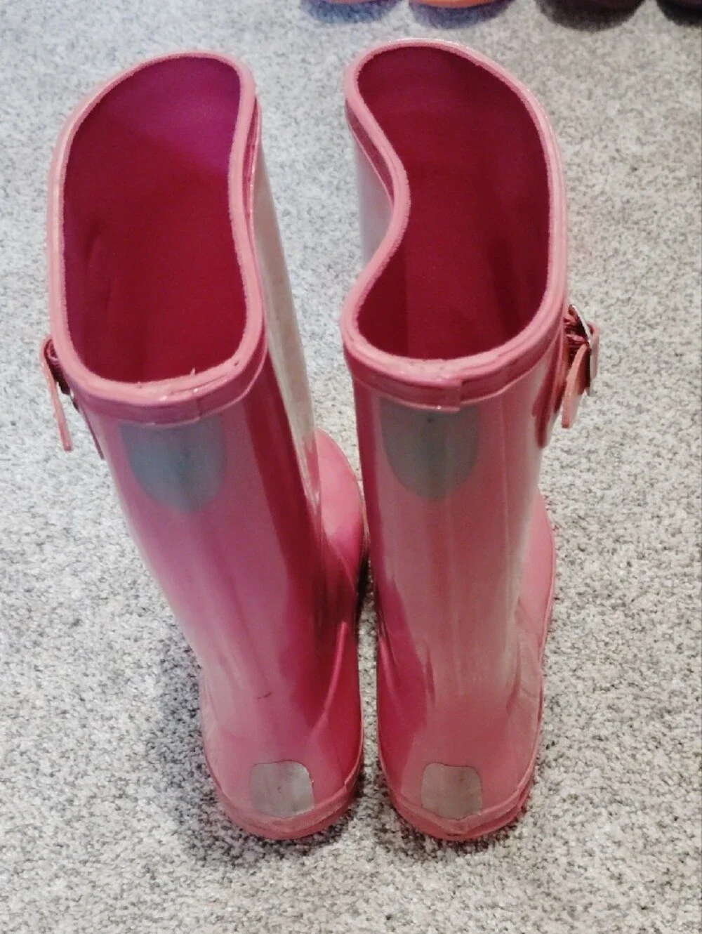 Hunter Kids Pink Gloss Waterproof Rain Boots